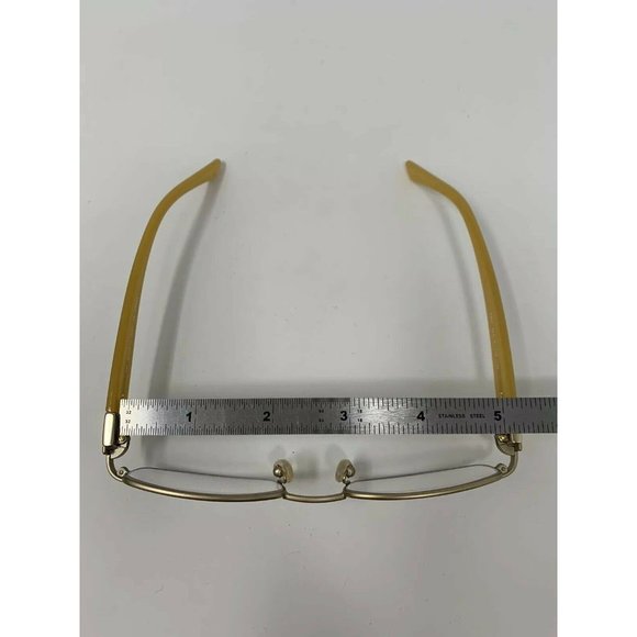 FENDI Eyeglasses F905 Frame 52 [] 19 130 Matte Gold/ Yellow Italy - Picture 10 of 12